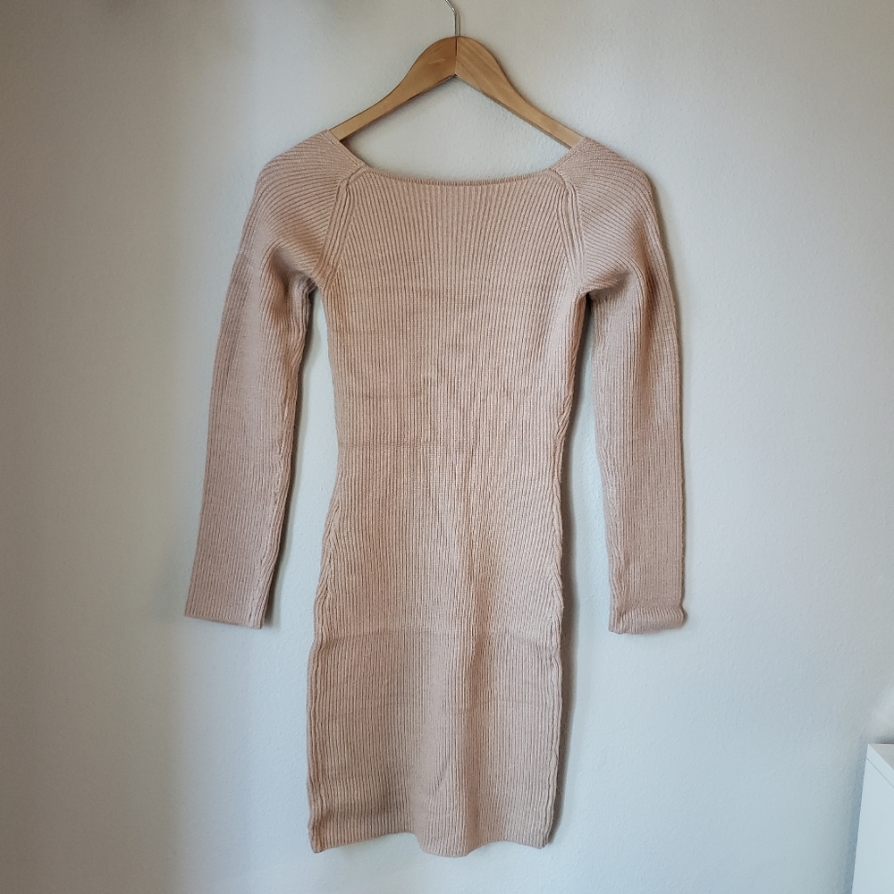 Long Sleeve Knit Sweater Dress - Picture 8 of 9